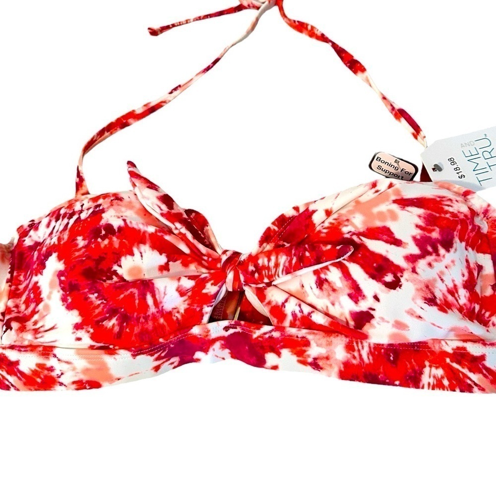 NWT Ladies Bikini Top Multicolor Adjustable Straps Size L